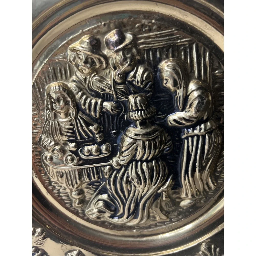 VTG Set Of 3 Brass Wall Plate Vintage Tavern/ Dinner Peerage